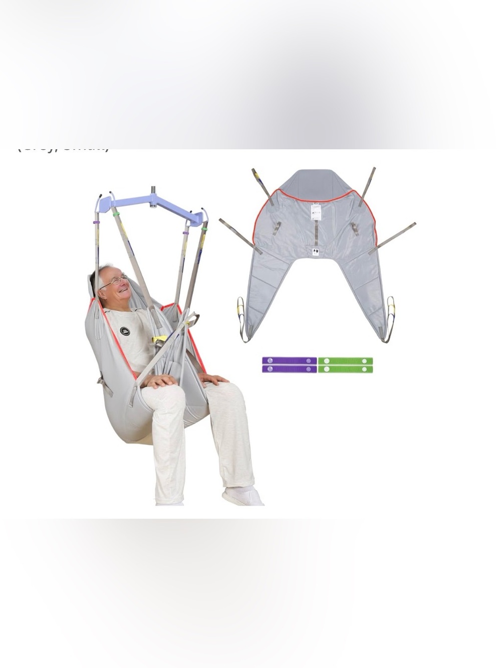 Gray Universal Patient Transfer Sling for adults 500 lifting  Accessories